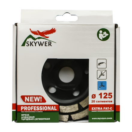 Фрезы алмазные торцевые сегментные SKYWER 150*5*22,23 #24