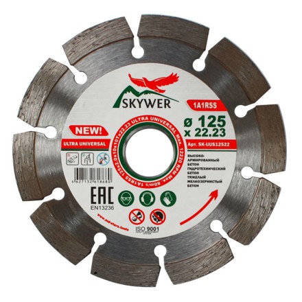 Диск алмазный по бетону 1A1RSS ULTRA UNIVERSAL SKYWER 230*2,6*10*16T*22,23 mm Диск алмазный по бетону 1A1RSS ULTRA UNIVERSAL SKYWER 230*2,6*10*16T*22,23 mm