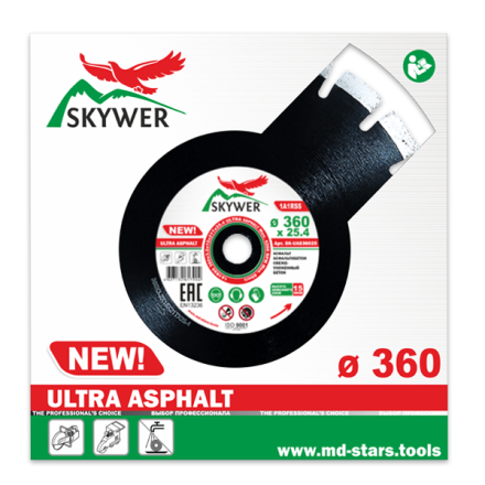 Диск алмазный 1A1RSS ULTRA ASPHALT SKYWER 360*3,2*15*21T*25,4 mm